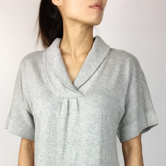 Shawl collar sweater KNITTED dress - Picture 3 of 8